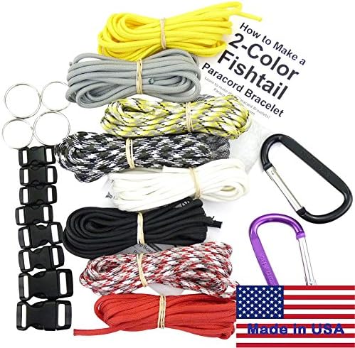 Dakota Gear Paracord Survival Bracelet and Preppie Plaid 8 Color Kit