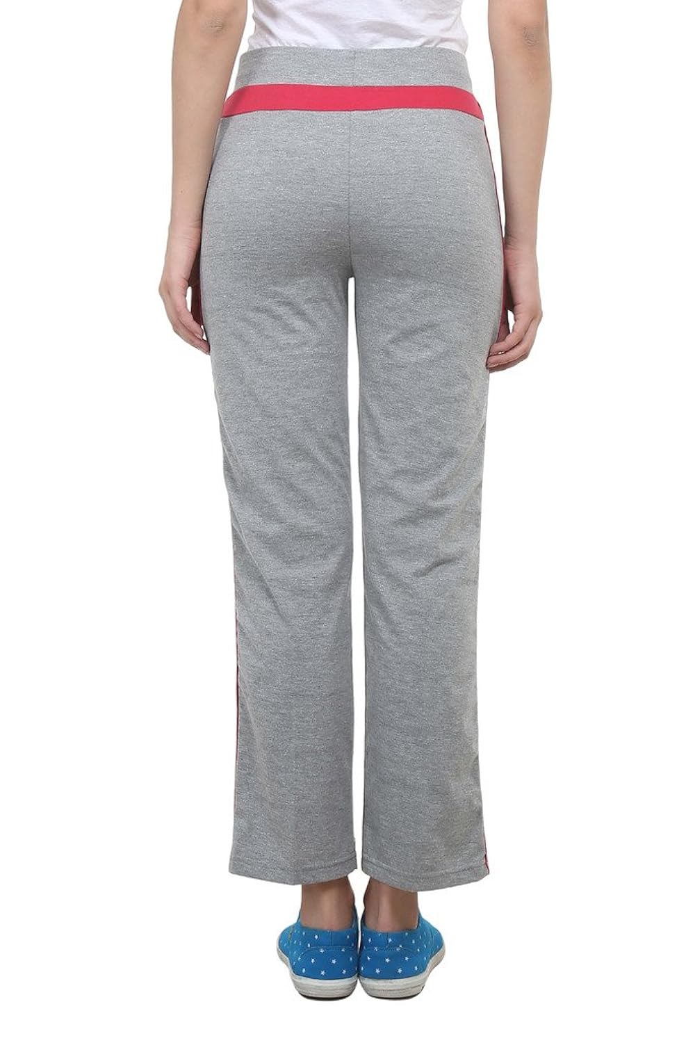 vimal black cotton blend trackpant for women