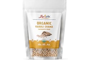 Jai Ho Certified Organic Kabuli Chana Garbanzo Beans 4 lb | Chickpeas Lentils | Indian Kabuli Chole Chana | USDA Organic | Non-GMO | Chemical-Free | Premium Quality Kosher