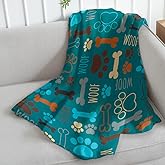 Puppy Paws Dog Lovers Super Soft Throw Blanket - 50x60 Throw Blanket for Bedroom, Living Room, Spring Time, Holidays, Kids, Babies, Adults & Decor, Gifts - Dog Parents Blankets