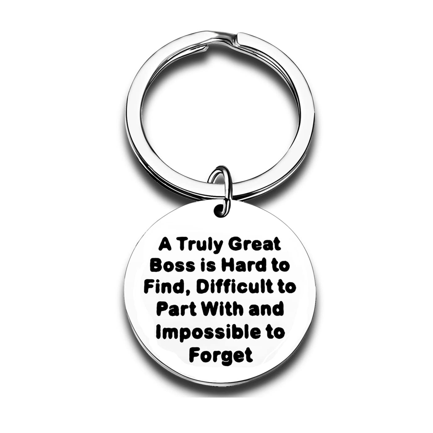 Nimteve Coworker Leaving Gifts for Colleague Friend Boss Goodbye Farewell Gifts Going Away Thank You Keychain Retirement Gifts for Boss Coworkers (A Truely Great Boss)