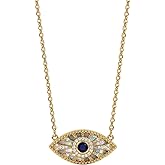 MEVECCO Gold Evil Eye Necklace for Women 18k Gold Plated Turquoise Red Ruby Zircons Evil Eye Protection Choker Charm Pendant Necklace Hypoallergenic Handmade Lucky Jewelry for Her Gifts