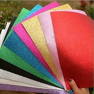 Download Amazon.com: Glitter Foam Sheet Sparkles Self Adhesive Sticky 30 X 20cm Back Paper 10-pack for ...