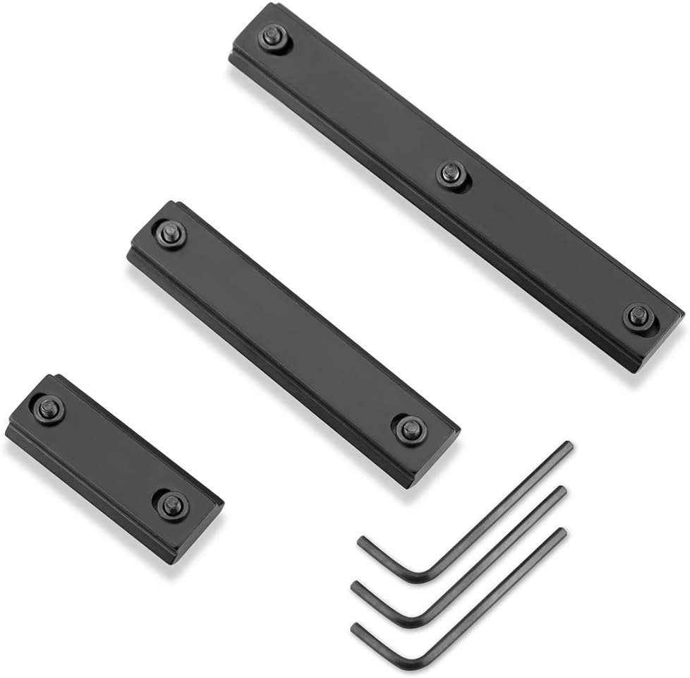 Monoki Keymod Picatinny Rail Sections, 5-Slot 9-Slot 13-Slot Lightweight Picatinny Rail Section for Keymod Handguard Mount Rail System with 3 Allen Wrench & Solid-Style, 3 Pack : Sports & Outdoors