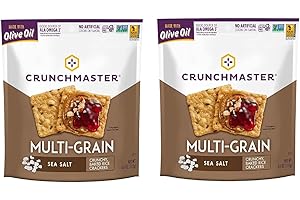 YCNO KOMBOFAN Multi Grain Gluten Free Sea Salt, Baked Rice Crunchy Crackers (Pack of 2)- 4oz each