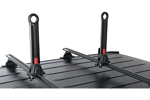 RHINO RACK Rhino-Rack Nautic Kayak Roof Rack, Stack Up to 4 Kayaks Side by Side, Folds Down for Storage, Includes 4 Rapid Tie Down Straps, Aluminum & Glass Reinforced Nylon for Maximum Durability (S520)