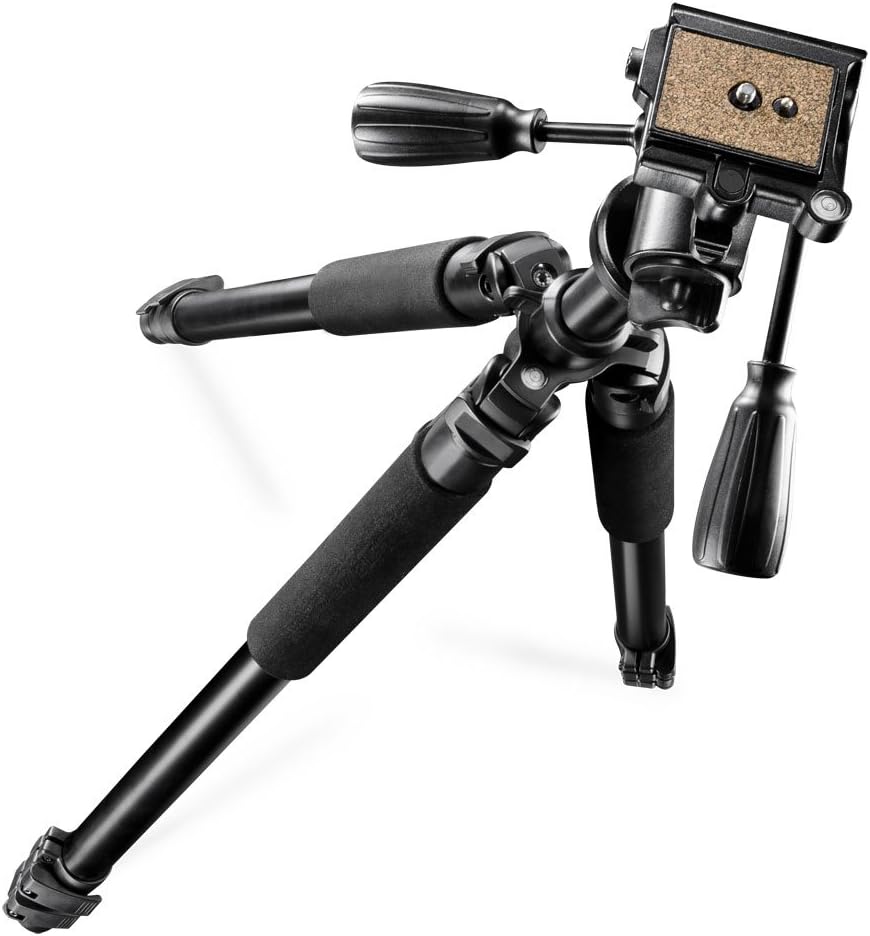 Walimex Pro FT-665T 3D panhead tripod for cameras (max. height 185 cm, rotatable centre column, bubble level, carry bag) - Image 3