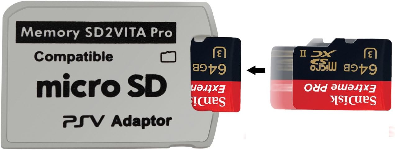 Funturbo Ultimate Version SD2Vita 5.0 Memory Card Adapter, PS Vita PSVSD Micro SD Adapter PSV 1000/2000 PSTV FW 3.60 HENkaku Enso System: Electronics