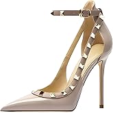 Qunvngutui Women's Pointed-Toe Bag-Toe Strappy High-Heeled Shoes Sexy Stiletto Pumps
