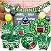 Football Super Bowl Party Supplies Set Game Day Accessory Football Themed Value Pack Including Concession Stand Banner, Plate, Cups, Napkins, Plastic Table Cloth Tailgate Party Supplies Touchdown Sunday or NFL Party Supplies Serves 20