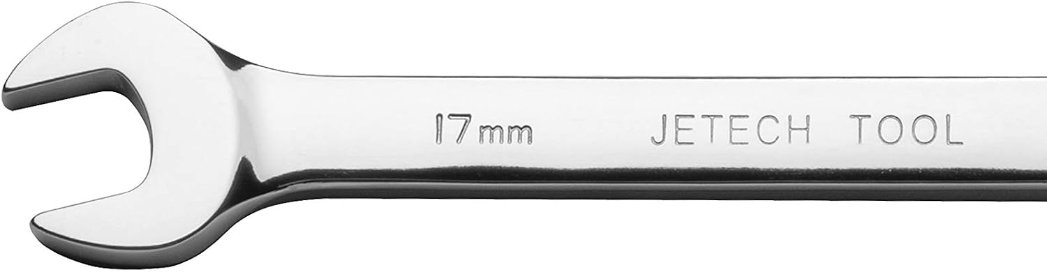 Jetech 7pc Gear Wrench Set, Metric 8-19mm, Industrial Grade Cr-V Steel Ratcheting Combination Wrench Set - Image 5