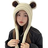 Frog Hats Adult Cute Beanie Crochet Knitted Hat Big Eye Frog Winter Ear Warmer Protective Beanie Hats Caps Outdoors Autumn