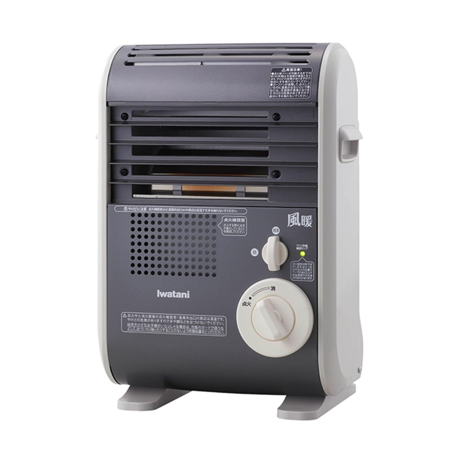 Iwatani イワタニ カセットガス ストーブ 発電する ファンヒーター 手軽に持ち運び ポータブル タイプ NEWモデル 風暖 温風式 グレー商品画像
