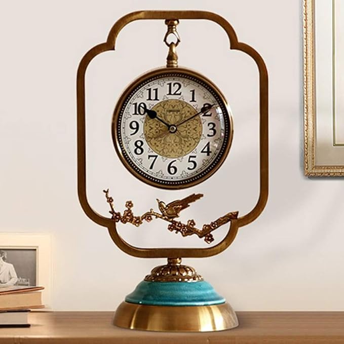 MLL Relojes de Escritorio para Sala de Estar, Relojes de Mesa Retro