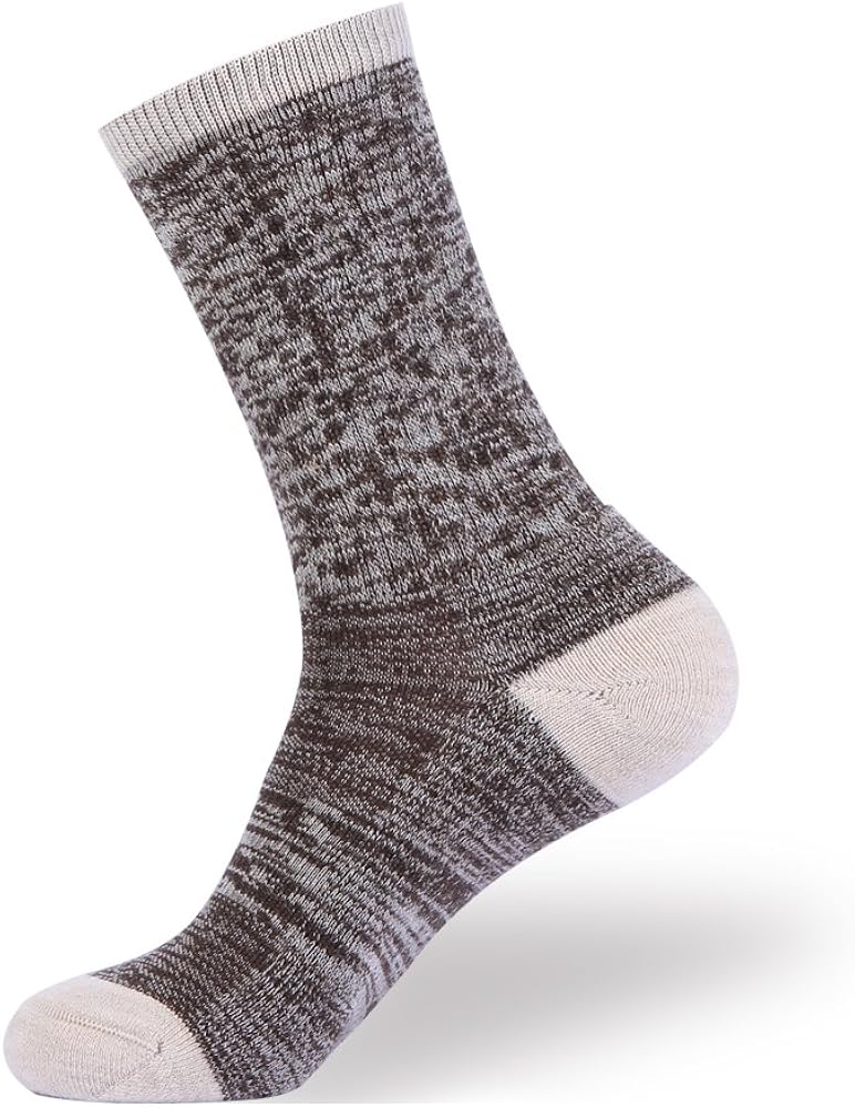 EnerWear 4 Pack Women's Merino Wool Outdoor Hiking Trail Crew Sock (US Shoe Size 4-10, Wine/Brown/Multi): Clothing