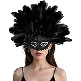 HOMELEX Women Feather Headpiece Carnival Caribbean Headdress Showgirl Cosplay Accessories
