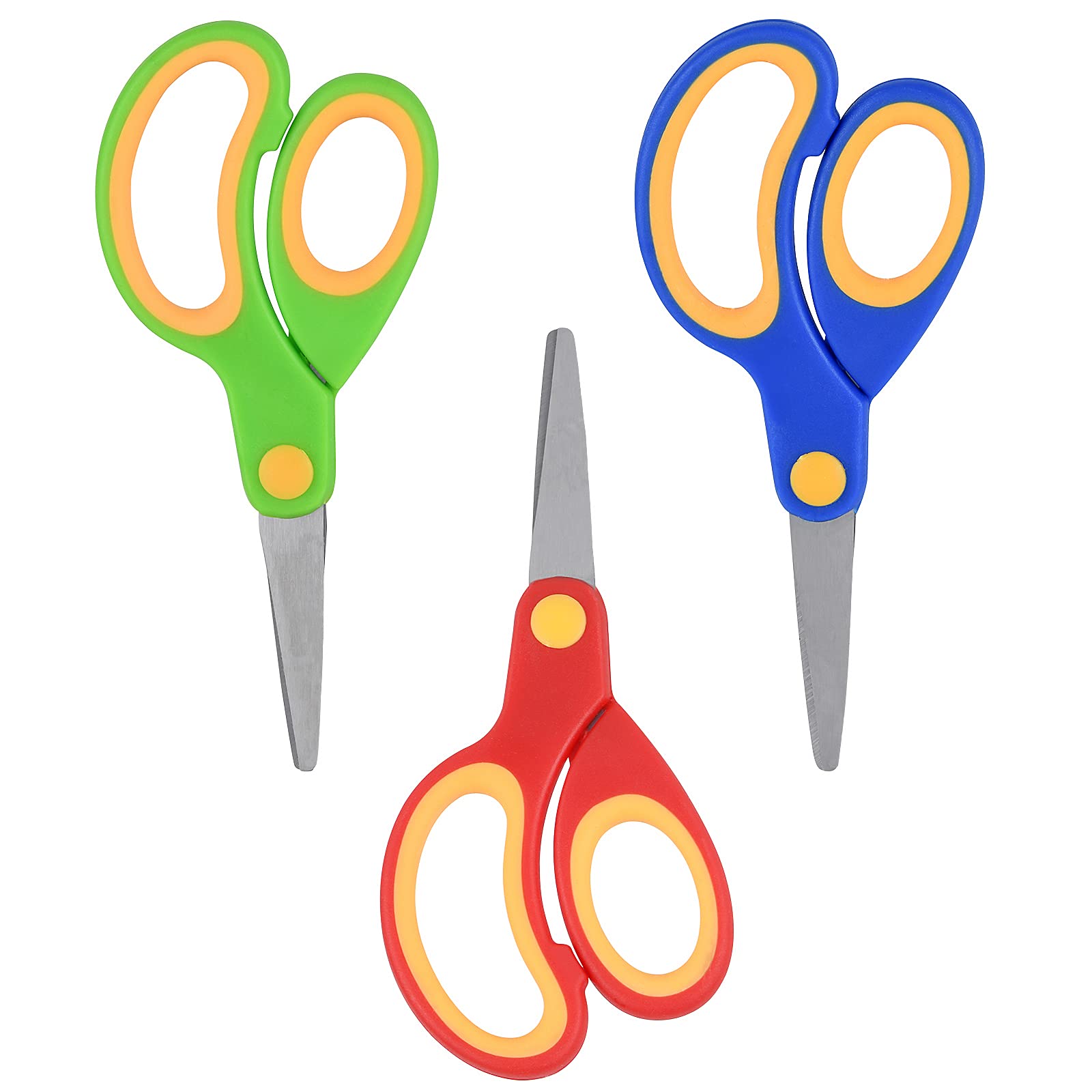 Scissors for School Kids Student, Kids Scissors 36 Count Bulk Set Teacher Pack(Rounded-tip, Blunt), 5 Inch