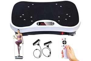 CUKUX Vibration Plate Exercise Machine - Fitness Platform Vibration Plate for Lymphatic Drainage, Whole Body Shaker Machine Helps Weight Loss & Shaping, Workout Power Waver Vibrate for Women Men