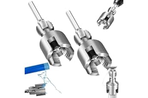 JEWSUVA 2Pcs Integrated Internal & External Pipe Threading Tool, Pipe Thread Cutting Tool, Electric Drill Compatible PVC Pipe Threader Kit, for Plastic PPR Pipe Tap Die Set (1/2"+3/4")