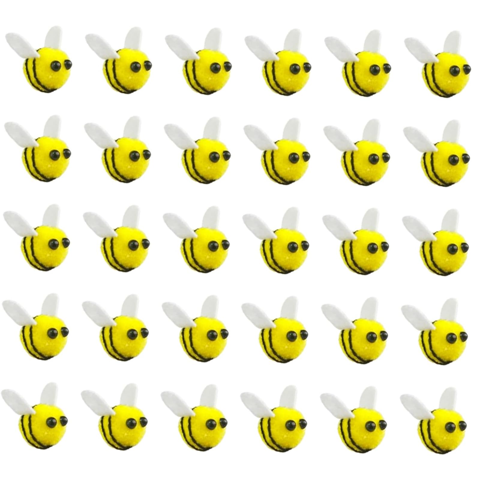 Photo 1 of Pcmursal 60 PCS Wool Felt Bees Felt for Crafts Mini Bee Plush Decor for Tiered Tray Decoration Party Favors DIY Craft Jewelry Accessory