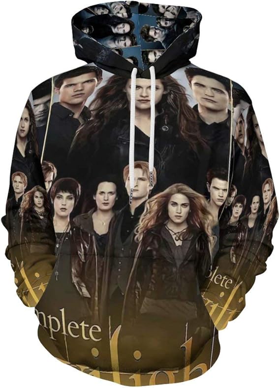 Twilight Saga Mens Hoodie Comfortable Tops Tracksuit Hooded Sweatshirts