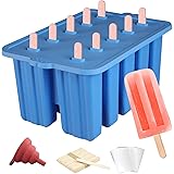Silicone Popsicles Molds,BPA Free Popcylce Molds,Food Grade Reusable Popsicle Molds for Kids, Homemade Popsicles Molds,Ice Cr