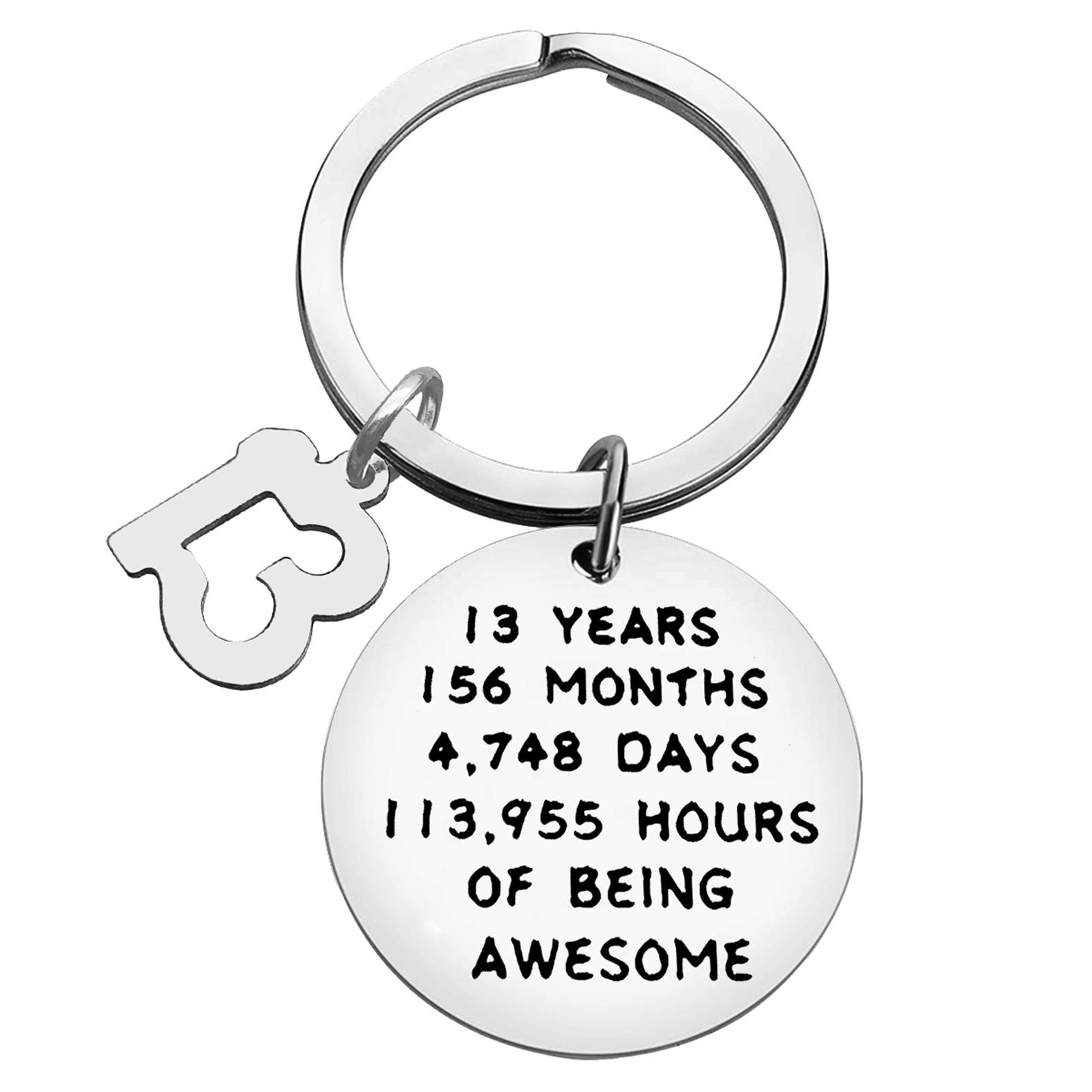 Ximalun 13th Birthday Gifts for Boys Girls Happy Birthday Keyring 13 Year Old Girl Boy Birthday Gifts 13th Birthday Gifts for Daughter Son Granddaughter Grandson Niece Nephew Sister Brother