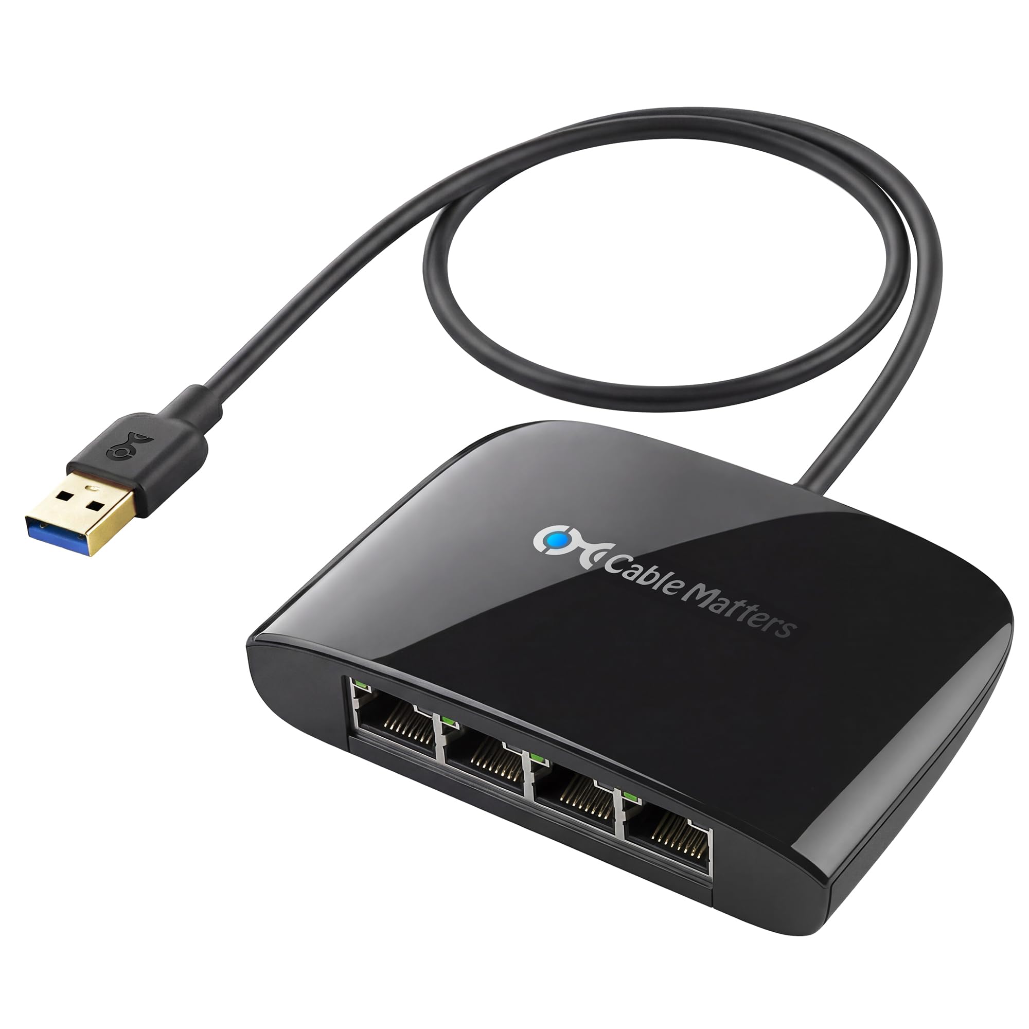 Cable Matters USB 3.1 to 4-Port Gigabit Ethernet Switch (USB to Gigabit Ethernet Adapter) for Laptops and Switch Gaming Console