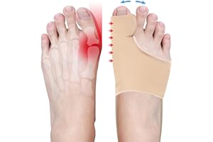 WellSync Bunion Corrector, Bunion Corrector for Women and Men Big Toe Straightener with Gel Pad to Reduce Friction - Hallux Valgus Hammer Toe Crooked Toe Pain Relief, for Day/Night Support - 1 Pair