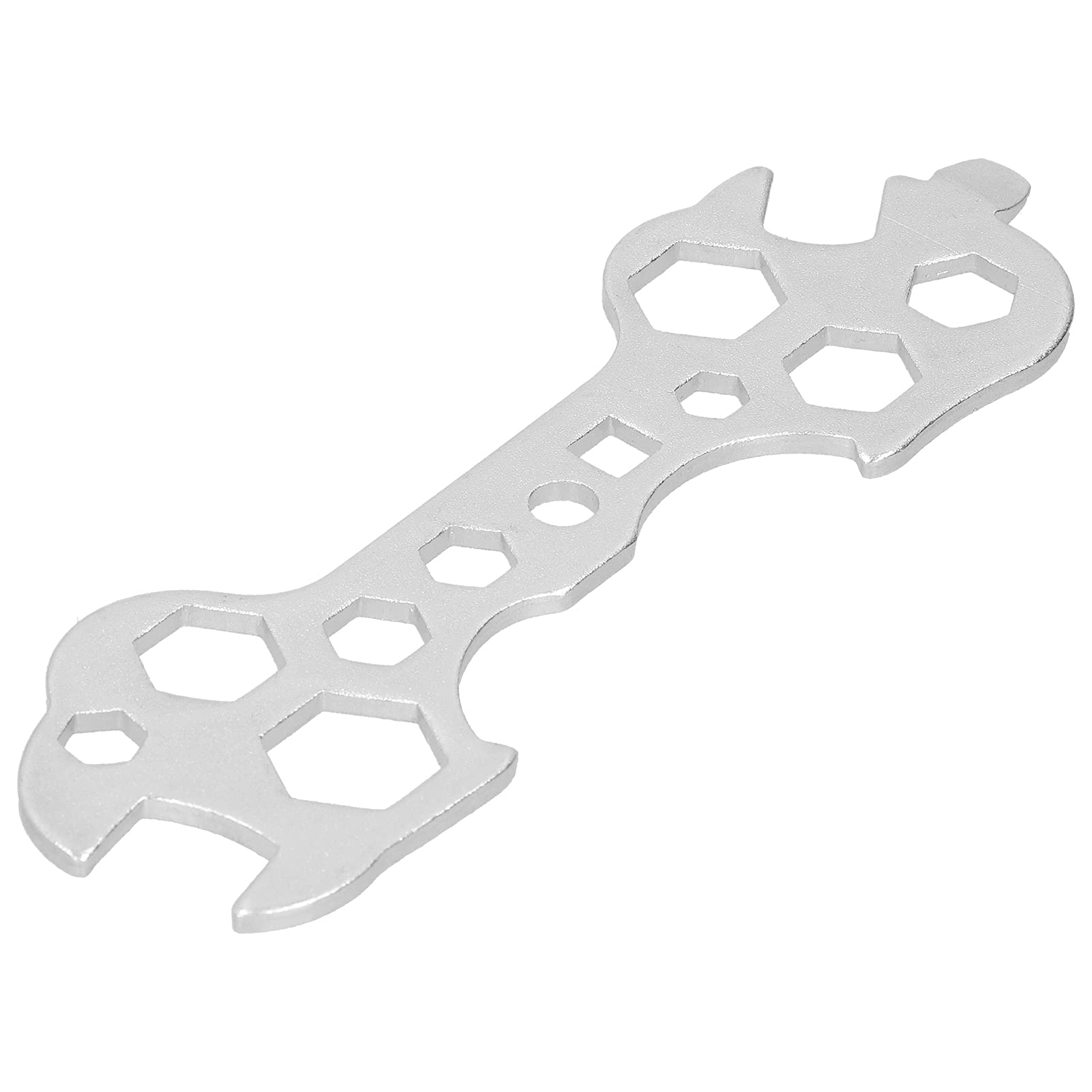 Topyond Multipurpose Bike Spanner Wrench, Stainless Steel Bike Porous Wrench Portable Bike Repair Tool for Camping, Hiking, Hunting
