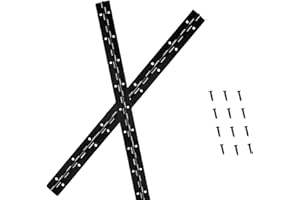 EYSOLD 2PCS Heavy Duty Piano Hinge,18-Inch Black Continuous & Piano Hinges,0.05" Thickness,1.2" Open Width, Ideal for Folding Cabinet Doors, Black Stainless Furniture Hinges Includes 36pcs Screws