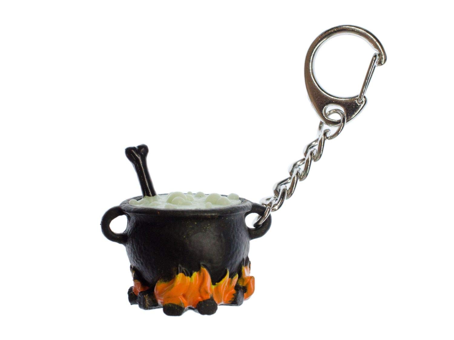 Miniblings Glowing In The Dark Witch Cauldron Key Ring Chain Kids Children
