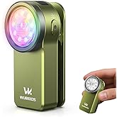 Wurkkos HD03 Torch Rechargeable Clip-on Light, Max 680 Lumens Pocket Flashlight with Spotlight Floodlight RGB Light, Magnetic