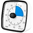 Yunbaoit Visual Timer with Night Light, 60-Minute Countdown Timer for Kids and Adults, Silent Classroom Timer, Time Management Tool for Home, School, or Work (Dark Black)