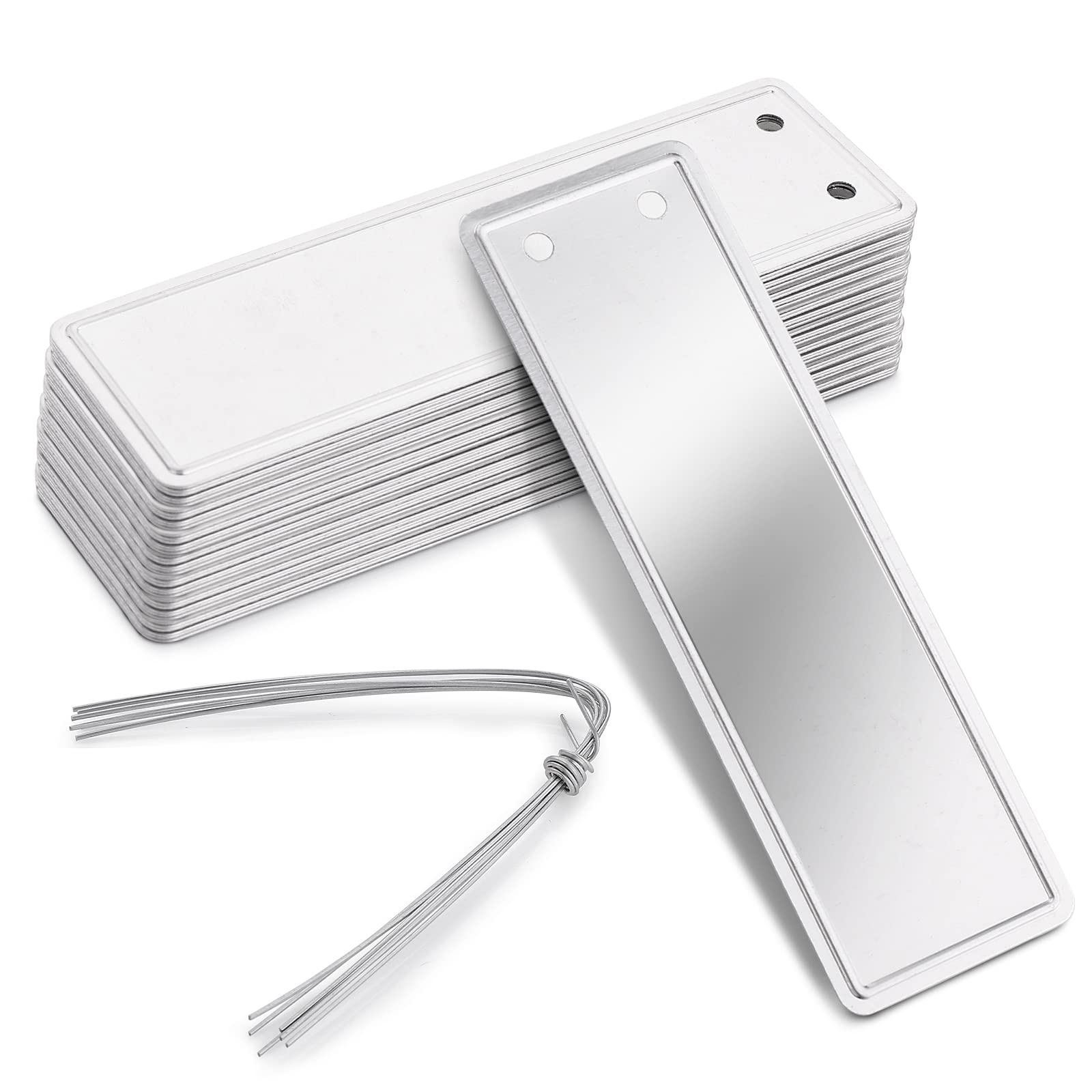 Prasacco 30 Pcs Aluminum Plant Labels Metal Plant Tags Waterproof Plant Markers Durable Tree Tags Outdoor Garden Labels for Gardening Nursery Greenhouse