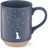 Fringe Studio Celestial Dog Stoneware Mug, 12 fl oz, Navy, 429017