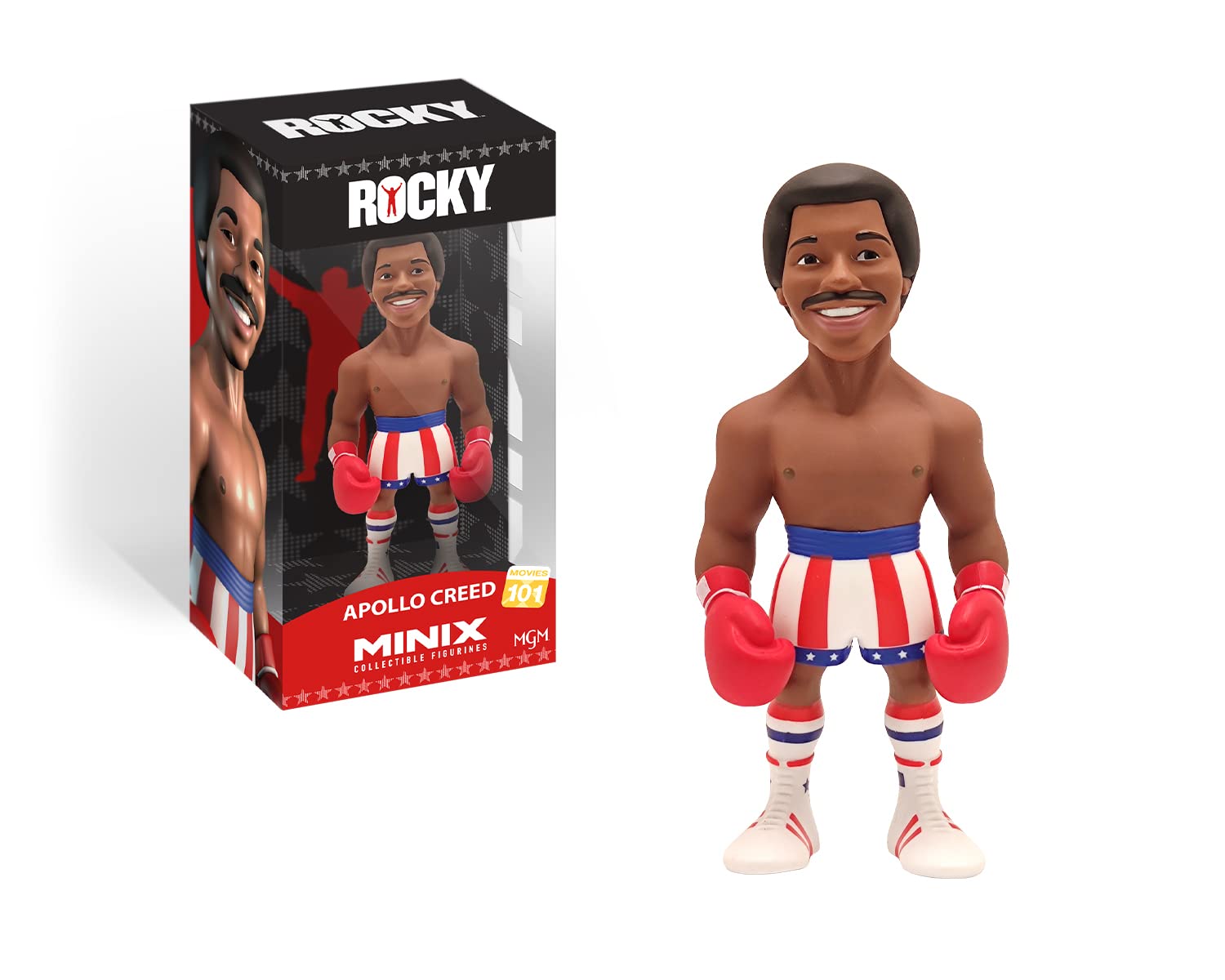 Bandai Minix Rocky Apollo Creed Model | Collectable Apollo Figure From The Rocky Films | Bandai Minix Rocky Toys Range | Collect Your Favourite Rocky Figures From The Movies | Rocky Movie Merchandise