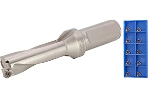 CME TOOLS CME Indexable Insert Drill, 15/16" Diameter, 3D Ratio, 2 13/16" Depth, with 10 pcs WCMX040208 Carbide Inserts, Coolant Through