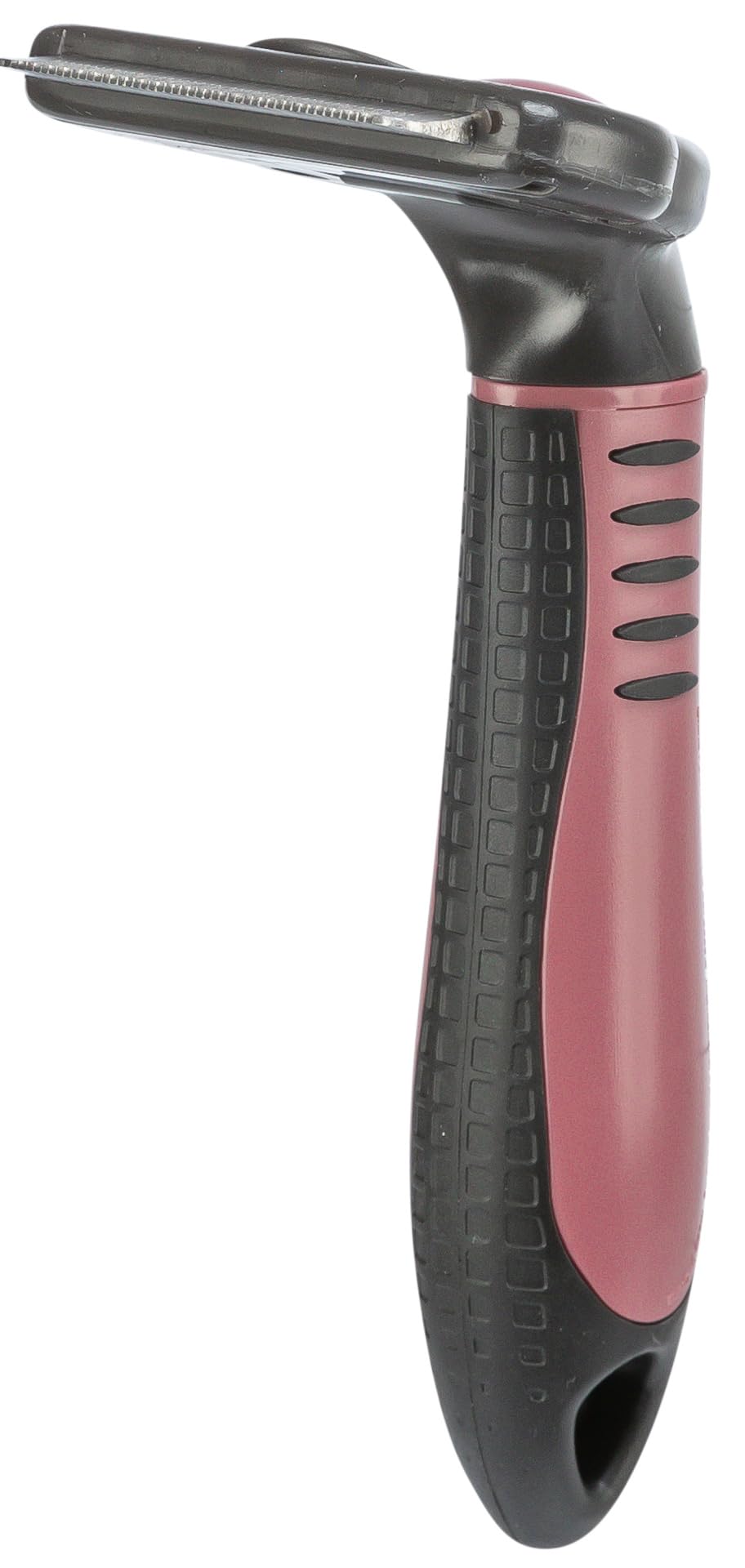 TRIXIE Carding curry comb for de-matting & thinning - removes loose undercoat - replaceable stainless steel blade - rubberised plastic handle - 23123