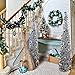 Aytai 5ft Collapsible Christmas Tree, Silver Tinsel Coastal Christmas Tree for Holiday Decorations