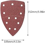 Himtop 40 Pcs Sanding Pads 11 Hole 152x105mm Assorted Grits 40/60/80/120/180 view 2