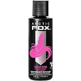 ARCTIC FOX Virgin Pink Semi-Permanent Hair Color - Vegan - 4 fl oz | Vivid and Vibrant, Cruelty Free, Ammonia Free, Peroxide Free, , Cream Formula