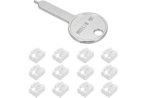 MECCANIXITY 12pcs Port Blocker Locking RJ45 Port/Dust PC Blocker with Coded Key,White