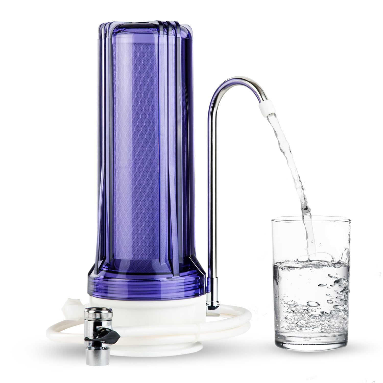 Photo 1 of iSpring CKC1C Countertop Drinking Water Filtration System with Carbon Filter, 2.5" x 10", Clear