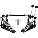Double Bass Pedal, Double Chain Double Bass Drum Pedals, Double Kick Drum Pedal with Patch Suit for Kick Drum