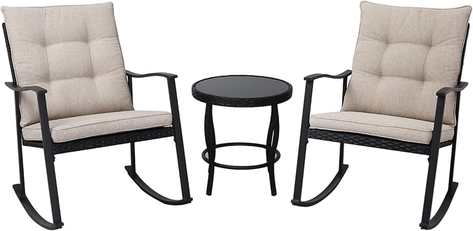 Amazon Com Incbruce Outdoor Rocking Chair Bistro Set 3 Piece