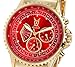 Konigswerk Men's Watch Gold Bracelet Red Dial Multifunction Day Date AQ101105G
