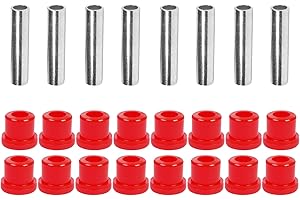 KOILONIO Front & Rear Leaf Spring Bushing Kit for Club Car DS 1981‑Up – 16 Polyurethane Bushings + 8 Steel Sleeves, OEM 1015583/1012303