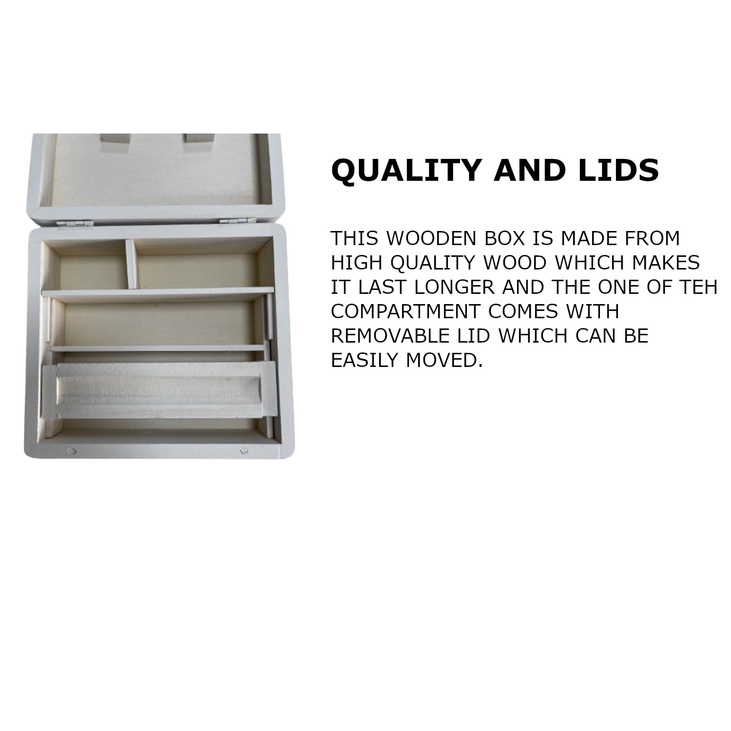 SHINE GRASSLEAF LARGE WOODEN ROLLING BOX ROLL BOX SMOKING FOR YOUR SMOKING ACCESSORIES (WHITE) — image 1