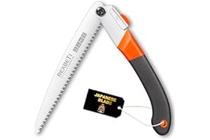 REXBETI Folding Saw, Heavy Duty 11 Inch Extra Long Blade Hand Saws for Wood Camping, Dry Wood Pruning Saws With Hard Teeth, Quality SK-5 Steel